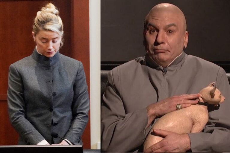 Brownish-yellow Heard Compared to Dr. Evil in Latest Viral Wardrobe Moment