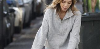 Doting mother Nadia Bartel chases her boy Henley down the road while he’s putting on a Hulk outfit